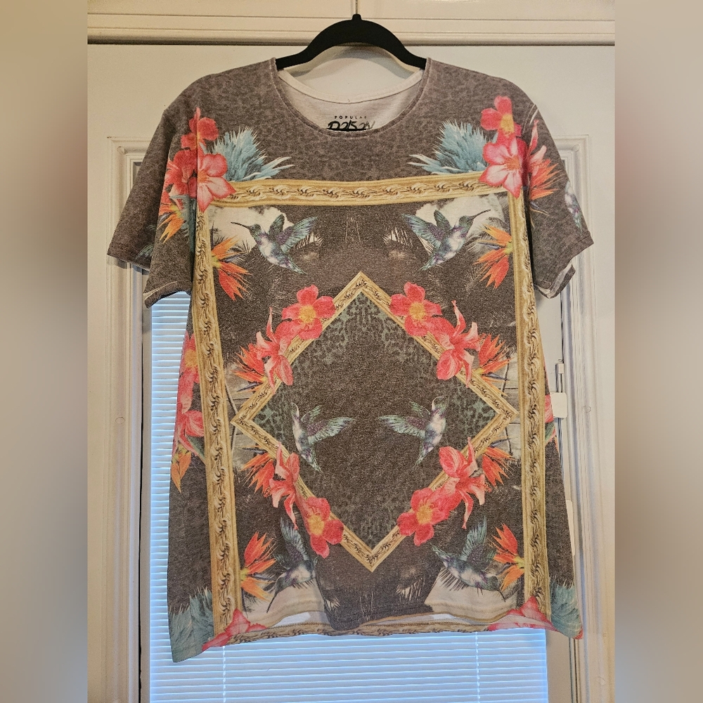 Popular Poison vintage distressed t-shirt sz med